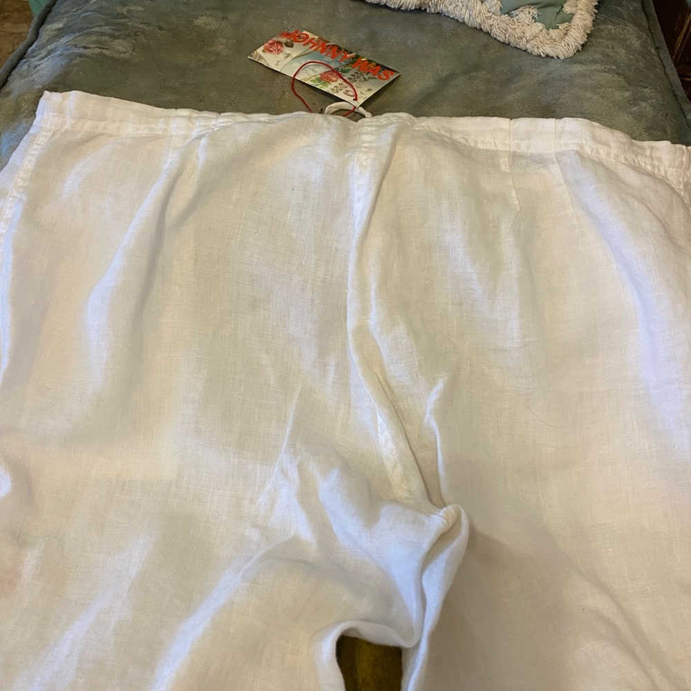 Johnny Was White Drawstring Pants - Picture 6 of 6